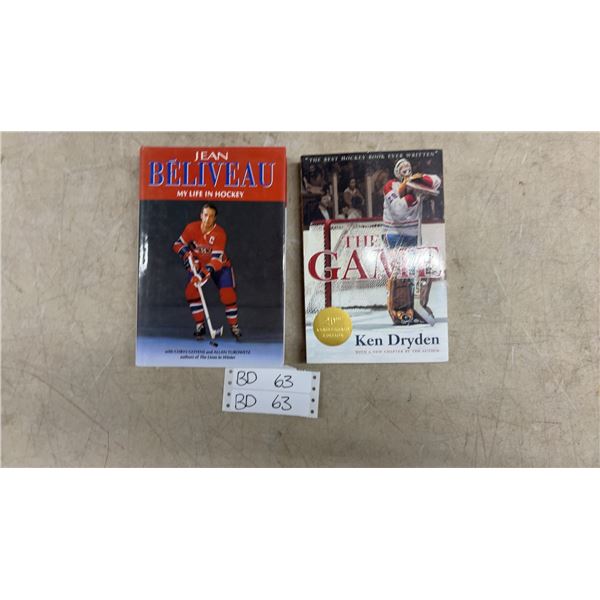 Ken Dryden And Team Béliveau Montreal Canadiens Autographed Books