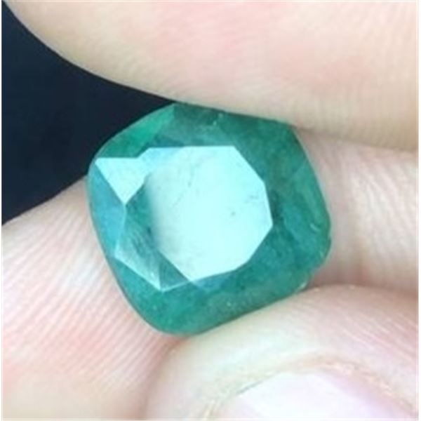 Certified 5.65 ct Zambian Emerald, Appraised at $4,350