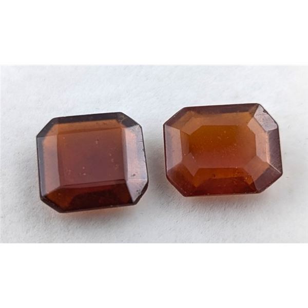 Certified 11.42 ct Hessonite Garnet Pair, Appraised at $2,284