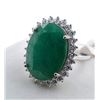Image 1 : Certified 6.58 ct Silver Emerald Ring, Appraised at $12,424