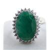 Image 2 : Certified 6.58 ct Silver Emerald Ring, Appraised at $12,424