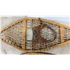 Image 2 : Vintage Canadian Huron Style Wood and Woven Rawhide Netting Snowshoes, 43” In Length