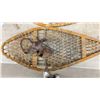 Image 3 : Vintage Canadian Huron Style Wood and Woven Rawhide Netting Snowshoes, 43” In Length