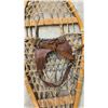 Image 4 : Vintage Canadian Huron Style Wood and Woven Rawhide Netting Snowshoes, 43” In Length