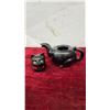Image 3 : Vintage Mid-Century Halloween Black Cat Tea Set, Shafford Redware, Japan