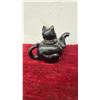 Image 4 : Vintage Mid-Century Halloween Black Cat Tea Set, Shafford Redware, Japan