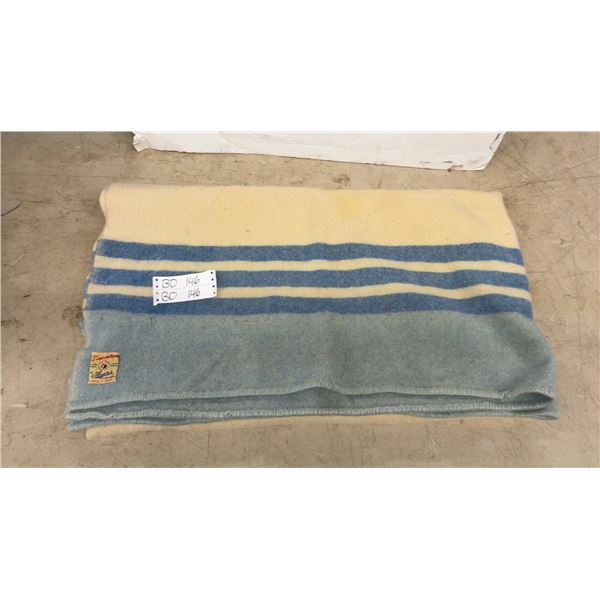 Vintage Ayer’s Laurentian Pure Wool Blanket, Made In Canada
