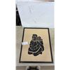 Image 1 : Vintage First Nations Inuit Silkscreen Print on Burlap, 26” x 21”