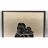 Image 2 : Vintage First Nations Inuit Silkscreen Print on Burlap, 26” x 21”