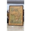 Image 1 : Large Antique 1907 Raised Relief Topographical Map Of Africa, 4’ tall 34.5” wide in Original Wood