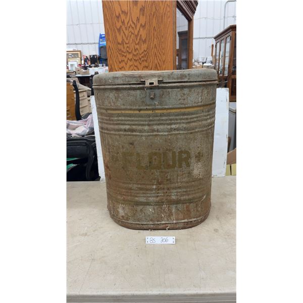 Tecumseh Galvanized Metal Flour Bin