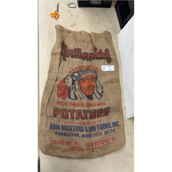 Northern Chief Burlap Flour Bag