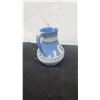 Image 2 : Wedgwood Jasperware Blue Jug, 6” Tall