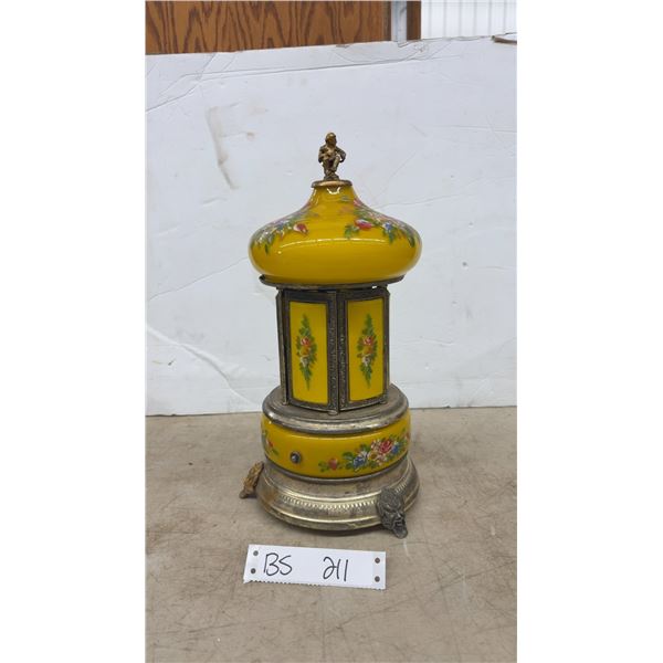 Vintage Swiss Reuge Cigarette Carousel Dispenser Hand Painted