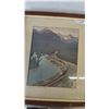 Image 2 : Framed "Freight Train in Canadian Rockies" Print by Christian Borge, Canadian Pacific 22”×26”
