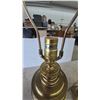 Image 3 : Pair of Stiffel Brass Table Lamps, One with Black Pleated Base