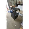 Image 2 : Black Mobile Projector Stand Cart with Power Strip and Locking Cabinet