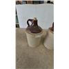 Image 2 : Two Brown and Tan Stoneware Jugs with Cork Stoppers