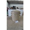 Image 1 : Alberta Pottery 5 Gallon Crock with Lid and Wood Handle