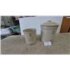 Image 1 : Medalta Potteries Ltd. Imperial Stoneware Crocks: 1 1 Imperial and 1 2 Imperial with Lid