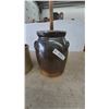 Image 2 : Two Stoneware Crocks: Brown Butter Churn and Small Tan Crock