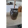 Image 4 : Two Stoneware Crocks: Brown Butter Churn and Small Tan Crock