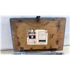 Image 2 : Vintage 1942 Manitoba Department of Agriculture Poison Kit, Blue Wooden Box with Empty Glass
