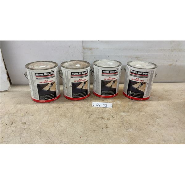 4 Cans Home Builder N.I.S. Lap and Seam Cement Brushable Sealing Adhesive, 3.78 L