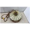Image 2 : Vintage Coca-Cola Tiffany Stained Glass Style Hanging Pendant Lamp Shade with Chain, 19” Diameter