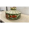 Image 3 : Vintage Coca-Cola Tiffany Stained Glass Style Hanging Pendant Lamp Shade with Chain, 19” Diameter