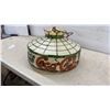 Image 4 : Vintage Coca-Cola Tiffany Stained Glass Style Hanging Pendant Lamp Shade with Chain, 19” Diameter