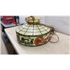 Image 5 : Vintage Coca-Cola Tiffany Stained Glass Style Hanging Pendant Lamp Shade with Chain, 19” Diameter