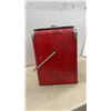 Image 3 : Vintage 1950s Coca-Cola "Drink Coca-Cola" Red Metal Portable Ice Chest Cooler With Bail Handles