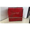 Image 4 : Vintage 1950s Coca-Cola "Drink Coca-Cola" Red Metal Portable Ice Chest Cooler With Bail Handles