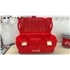 Image 6 : Coca-Cola Wheeled Bin 14 × 37 × 16” Can-Shaped Plastic Container, and Foldable Windshield Shade