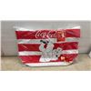 Image 6 : Coca-Cola: Blanket, 2 Red Buckets, Fanopy for Swing, Drawstring Backpack Bag and Striped Tote Bag