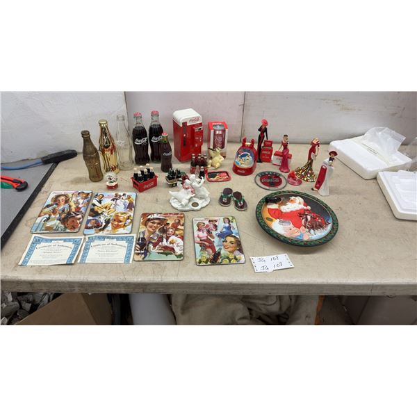Coca-Cola Collectibles, Polar Bear Figurines, Bottles, Vending Machines, Plates, Ladies