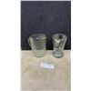 Image 1 : Silver Overlay Heavy Glass Vase 7” Tall, and silver Draft Beer Jug, both Problem Free, No Chips