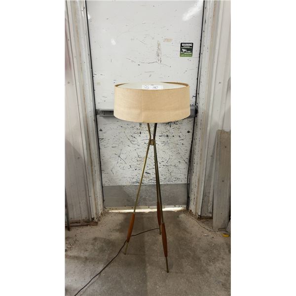 Mid-Century Modern Tripod Floor Lamp Likely Designed by Gerald Thurston, in Working Order