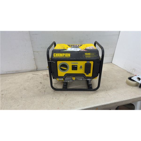 Champion Model 201069 80cc Portable Gasoline Generator, 1500 Starting/1200 Running Watts, 120V