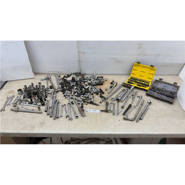 Assorted Sockets, Ratchets, Combination Wrenches, Extensions