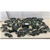Image 1 : Green-Tinted Protective Safety Goggles With Black Flexible Frame and Elastic Strap