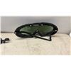 Image 3 : Green-Tinted Protective Safety Goggles With Black Flexible Frame and Elastic Strap