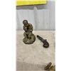 Image 2 : Brass Elephant Figurine, 15” Tall, Thinker Statue, Miniature Cannons, Bottle Opener Sign