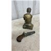 Image 3 : Brass Elephant Figurine, 15” Tall, Thinker Statue, Miniature Cannons, Bottle Opener Sign