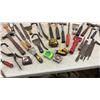 Image 6 : Assortment of Hammers, Pry Bars, Tape Measures, Files, Putty Knives, Chisels