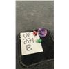 Image 1 : Natural Purple Amethyst, natural Green Tourmaline and Reddish Pink Pear Shaped Garnet Gemstones