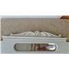 Image 2 : White Painted Wood Fireplace Mantel with Mirror and Carved Details