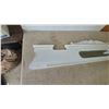 Image 4 : White Painted Wood Fireplace Mantel with Mirror and Carved Details
