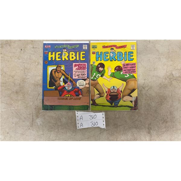 Herbie #12 and #9 ACG Comic Books, "The Fat Fury Returns" and "Tunnel of Love"
